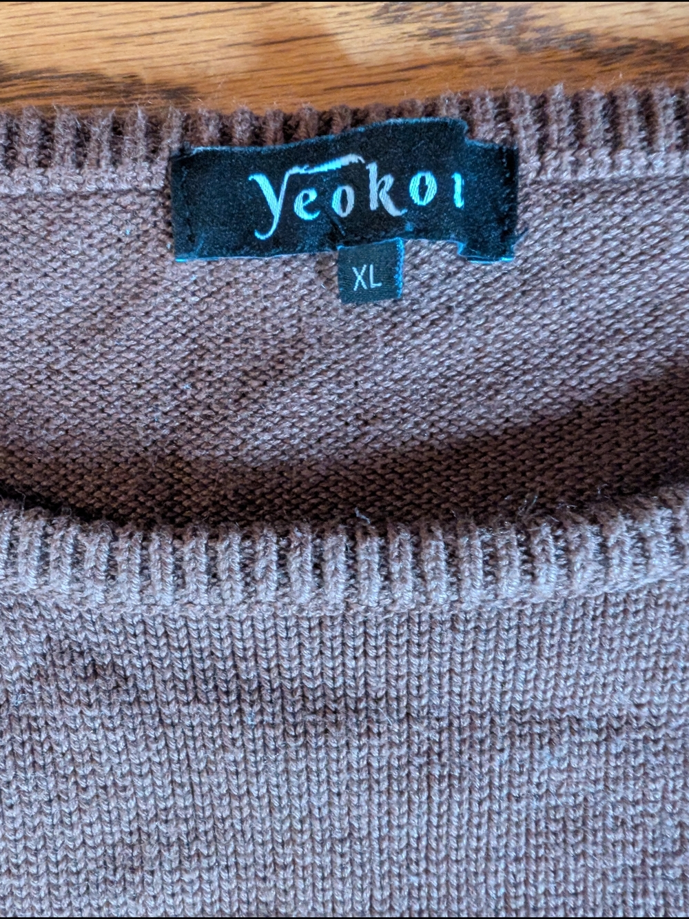 Yeokoi XL Brown Knit Sweater